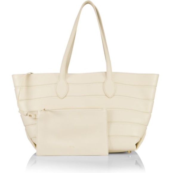 KHAITE Florence Stripe Leather Tote - Picture 3 of 15